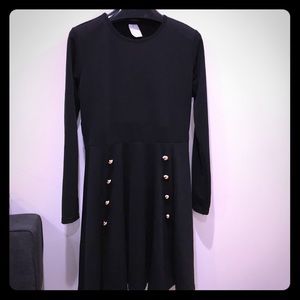 evening dress/gold buttons